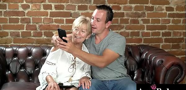  Rob gets turned on with granny Malya&039;s vintage pussy